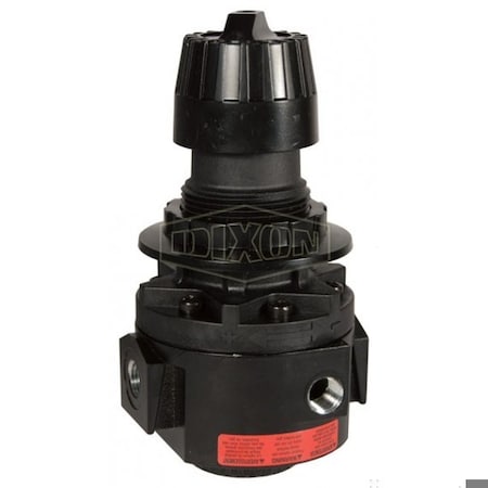 Dixon Wilkerson by High Pressure Self-Relieving Standard Regulator without Gauge, 3/8 in NPT/BSPP-G, 148 S R26-03RH